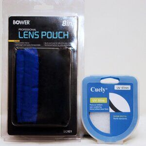 Canon/Nikon D Accessory KIT NOW $6 Was $33 w/8" Lens Pouch, 67mm Slim UV Filter